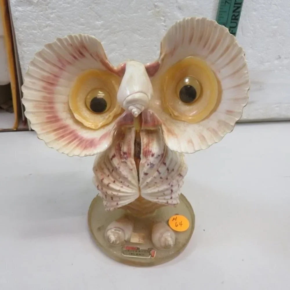 BOGO Vintage Adorable Owl Seashell Collectible